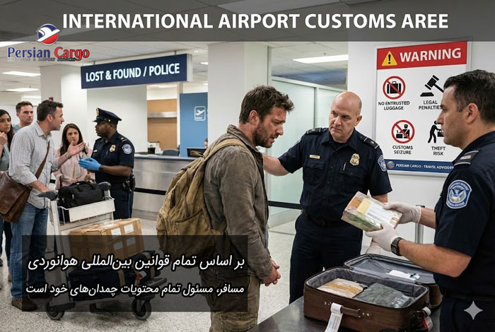 خطرات سپردن چمدان به مسافرین دیگر در فرودگاه